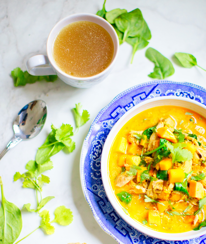 Winter warmer recipe - CREAMY CHICKEN AND BROWN RICE SOUP