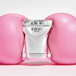 EQUI London Collagen & Keratin Edition between pink balloons on a white background